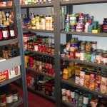 Non-perishable food on shelves