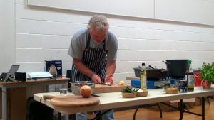 Colin Clydesdale of the Ubiquitous Chip and chair of Real Food, Real Folk cooking demo at the Network Event