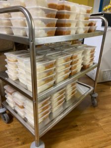 Meals waiting to be delivered